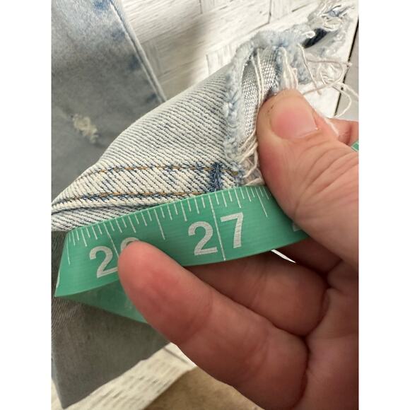 Abercrombie & Fitch light wash skinny jean distressed raw hem normcore plus size - Picture 10 of 12